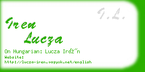 iren lucza business card